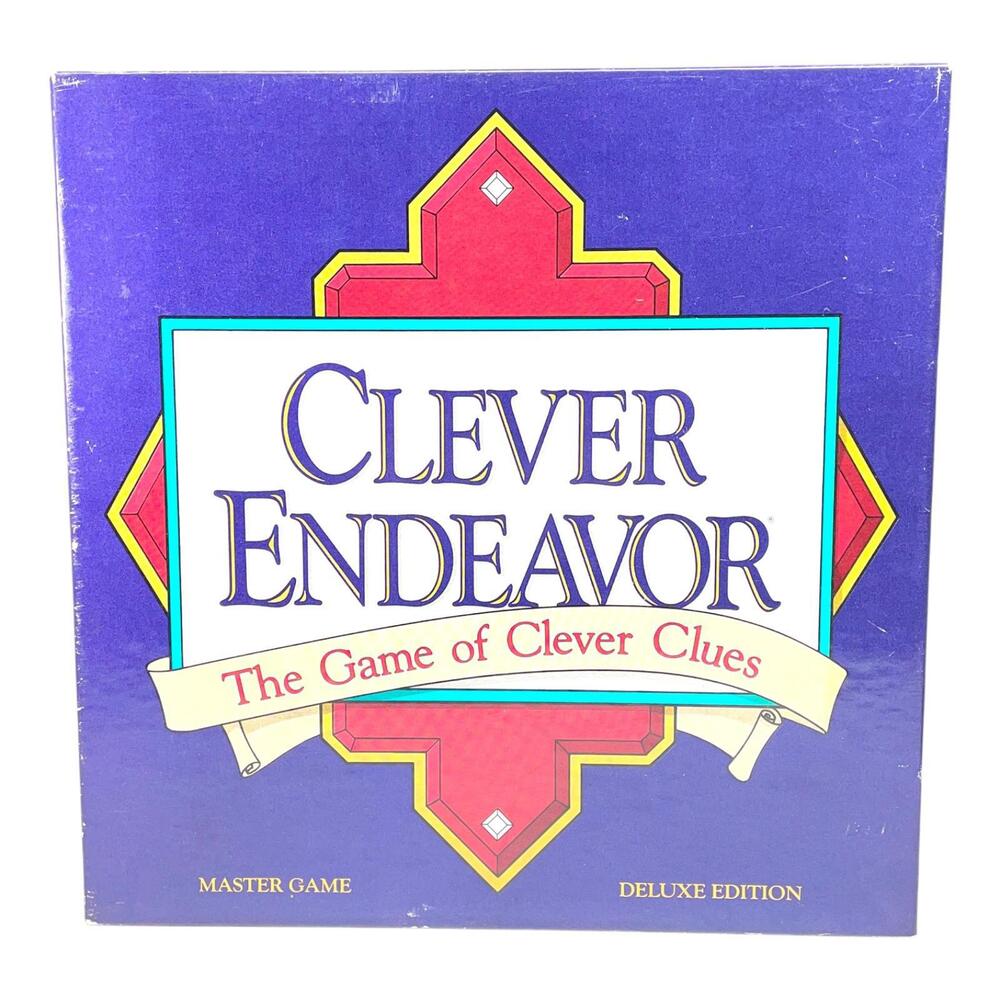 Clever Endeavor Deluxe Edition Board Game Vtg 1989 Complete Preowned Box Wear